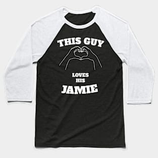 This Guy Loves His Jamie Valentine Day Gift Baseball T-Shirt